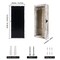 GraduationMall 5x12.5 Wood Shadow Box Frame Glass Door Display Case with Linen Back and 6 Stick Pins,1.5 inches Interior Depth,Ideal for Memorabilia Pictures Flowers Medals Tickets Rustic White